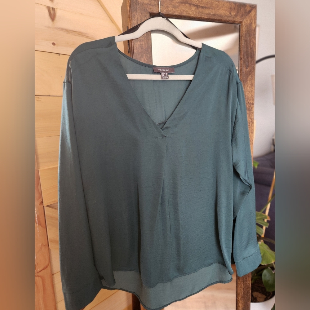 Teal Long Sleeve Blouse